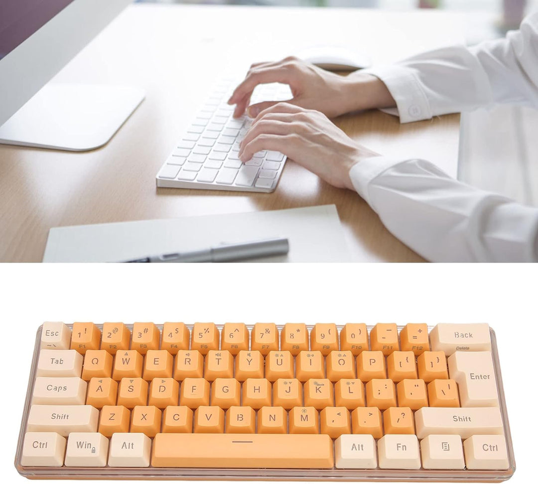 60% Kabelgebundene Gaming-Tastatur, 61 Tasten RGB-Tastatur für PC, Kabelgebundene Kompakte PC-Tastat