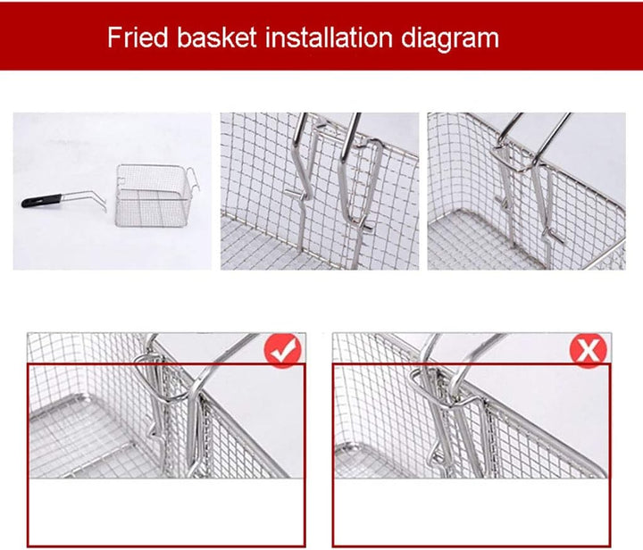 Deep Fryer Gas Fritteuse 22L Doppel-Zylinder-grosse Kapazitäts-Friteuse Edelstahl Material Infrarot-
