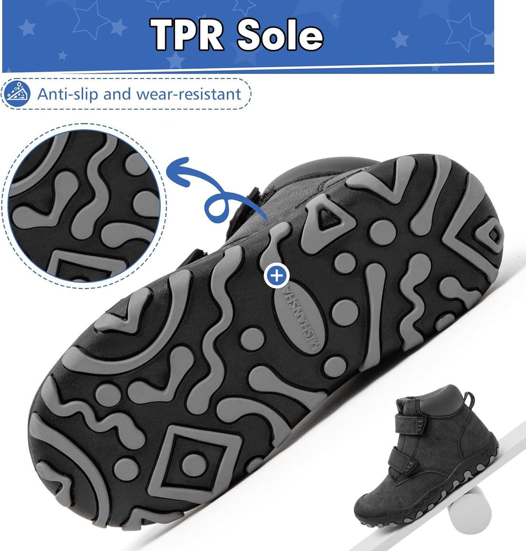 Mishansha Wanderschuhe Jungen Trekkingschuhe Mädchen rutschfest Outdoor Kinder Wanderstiefel 24-38 2