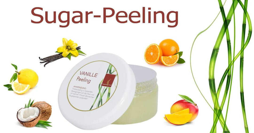 Zucker-Peeling | Sugar Body Scrub ohne Konservierungsmittel | Dusch- & Körperpeeling | Cocos, 200 ml