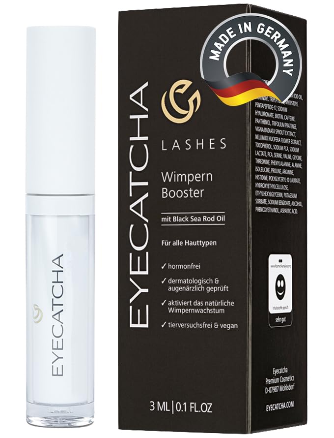 EYECATCHA Wimpernserum hormonfrei - mit Black Sea Rod Oil – Wimpern Booster für lange Wimpern, Wimpe