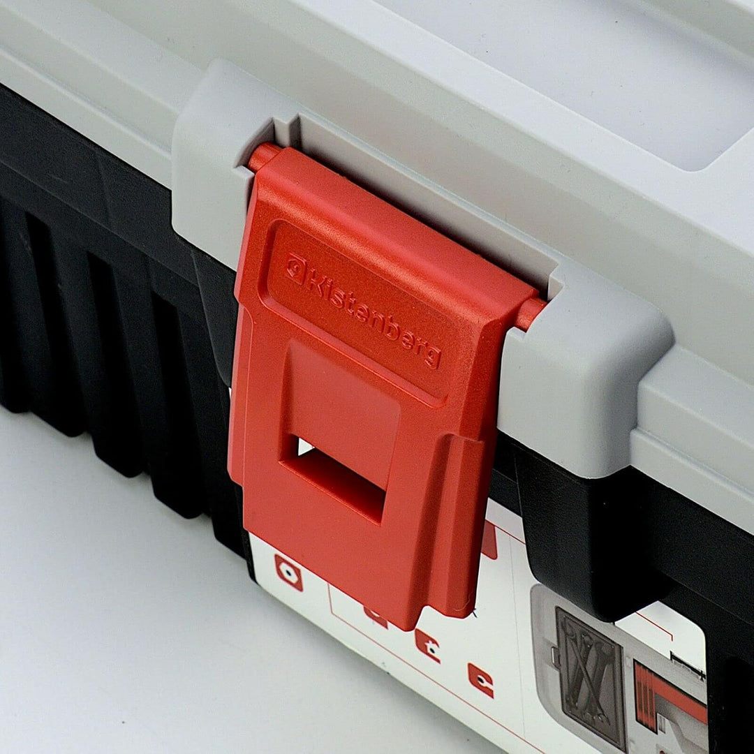 Werkzeugkoffer Werkzeugbox Werkzeugkasten mit Werkzeugtrage Ergonomischer Griff Robuster Deckel ABS