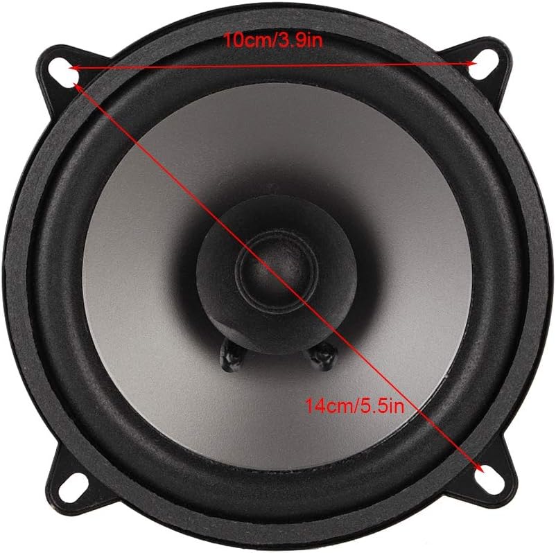 Qiilu 130mm Speakers Auto Koaxial Lautsprecher, 5 Zoll 400W Auto Koaxial Lautsprecher Automobile Aud