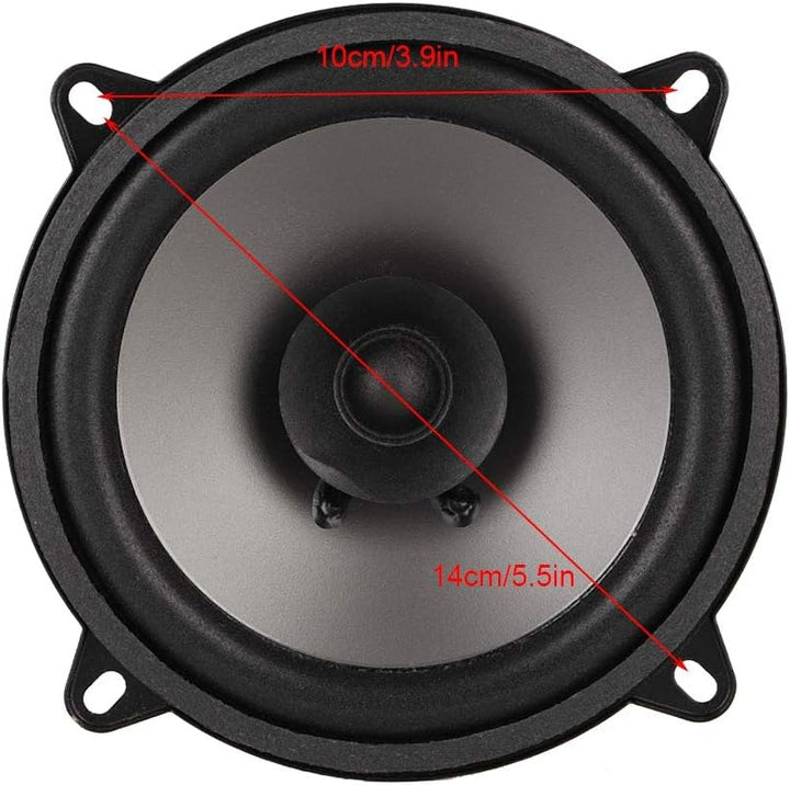 Qiilu 130mm Speakers Auto Koaxial Lautsprecher, 5 Zoll 400W Auto Koaxial Lautsprecher Automobile Aud