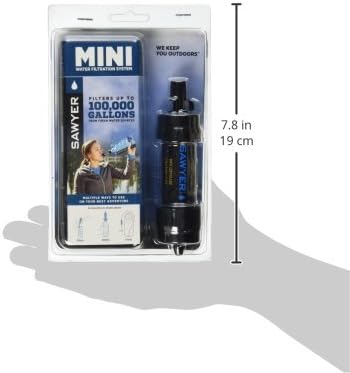 Sawyer Mini PointONE Wasserfilter Outdoor Notversorgung enfernt 100% Mikroplastik und 99,99999%* all