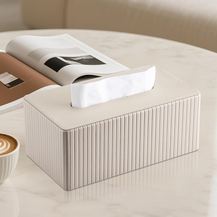 KINGFOM Kosmetiktücherbox Taschentuchbox, Rechteckige Tissue Box Tücherbox für Wohnzimmer, Badezimme