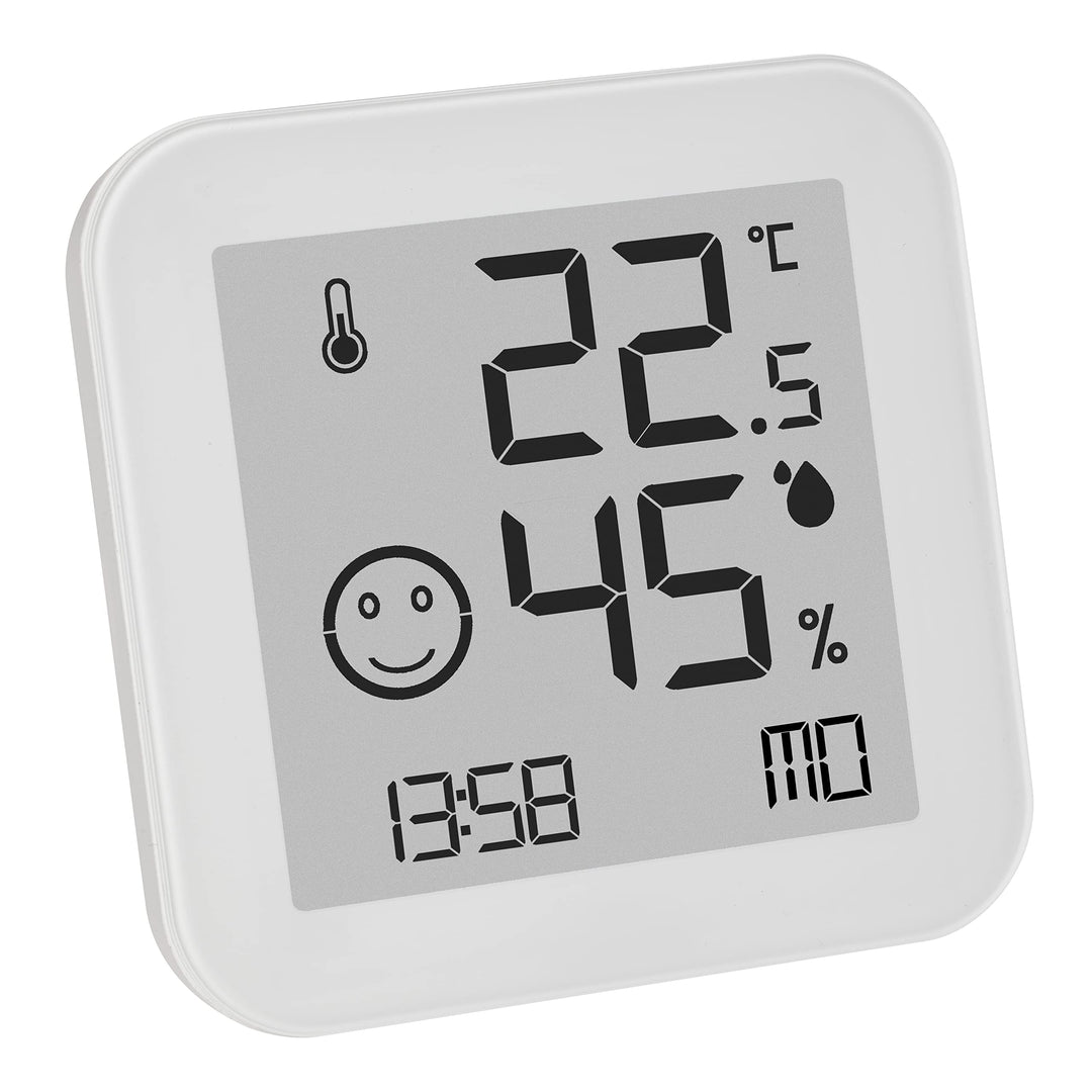 TFA Dostmann Hygrometer digital Black & White, 30.5054.02, Luftfeuchtemessgerät, E-Ink, gut ablesbar