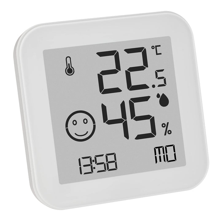 TFA Dostmann Hygrometer digital Black & White, 30.5054.02, Luftfeuchtemessgerät, E-Ink, gut ablesbar