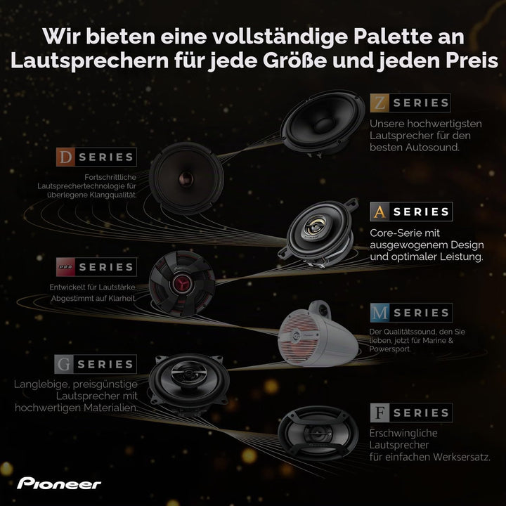 Pioneer TS-A6881F 6 x 8 4-Weg-Koaxial-Lautsprecher Set mit 2 Lautsprechern (je 350 W max., 80 W Sinu