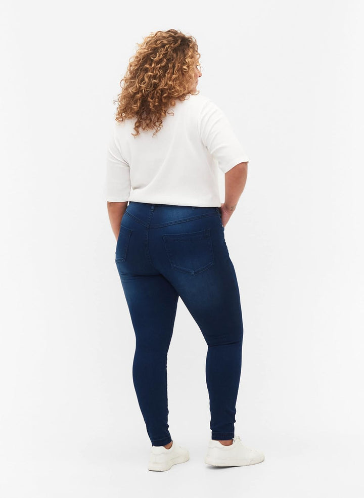 Zizzi Amy Skinny Jeans Damen Grosse Grössen - High Waist - Slim Fit - Bequeme Hose aus Baumwollmisch