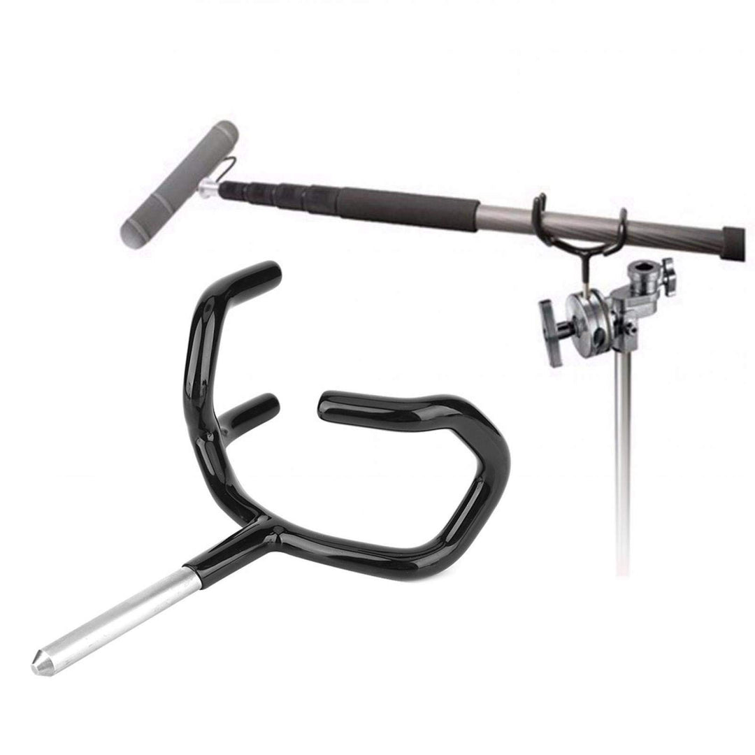 Dauerhaft 3 1/2 Zoll Edelstahlwelle Mikrofonhalterung aus Aluminiumlegierung Extra breite Boompole H