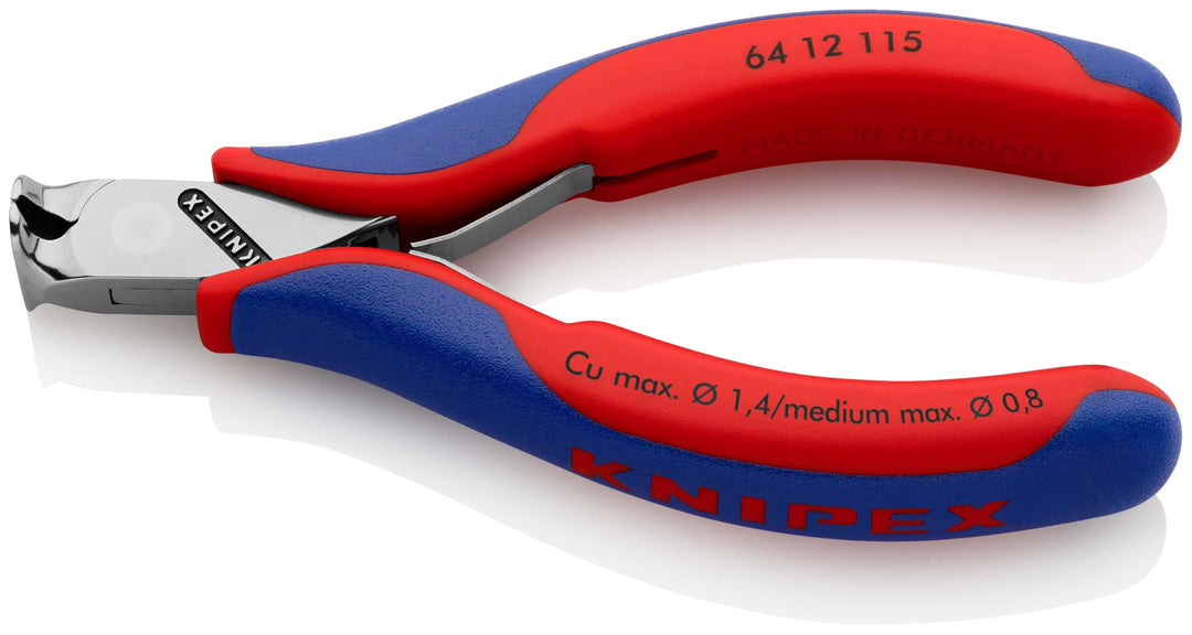 Knipex Elektronik-Vornschneider mit Mehrkomponenten-Hüllen 115 mm 64 12 115 ohne Facette Mit Mehrkom