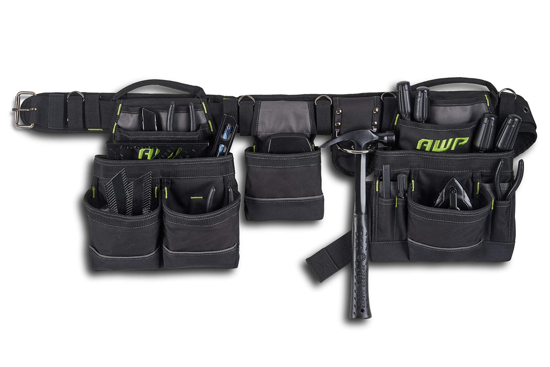AWP Zimmermanns-Werkzeug-Rig mit Tragegriffen, Premium-Werkzeuggürtel, Air-Mesh-Gepolsterter Gürtel