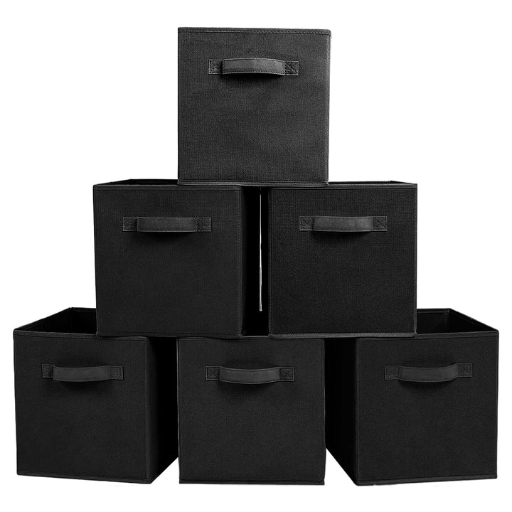 PowerKing Aufbewahrungsbox Organizer aus Stoff, 6 Stück faltbar Aufbewahrungswürfel Aufbewahrung Box