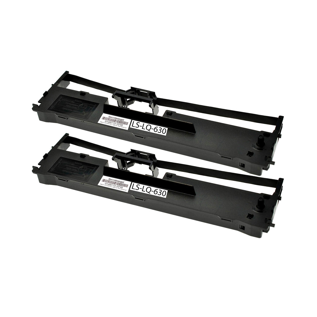 Logic-Seek 2 Farbbänder kompatibel mit Epson LQ-630 - Schwarz C13S015307