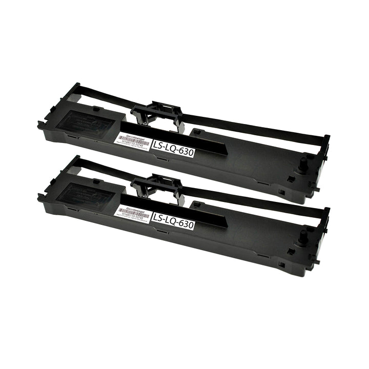 Logic-Seek 2 Farbbänder kompatibel mit Epson LQ-630 - Schwarz C13S015307