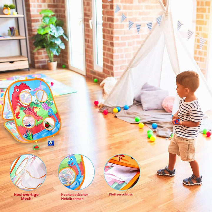 Vdealen Outdoor Sitzsack Wurfspiel Spielzeug für Kinder, 3 in 1 Cornhole Spiel für Innen Gelten für