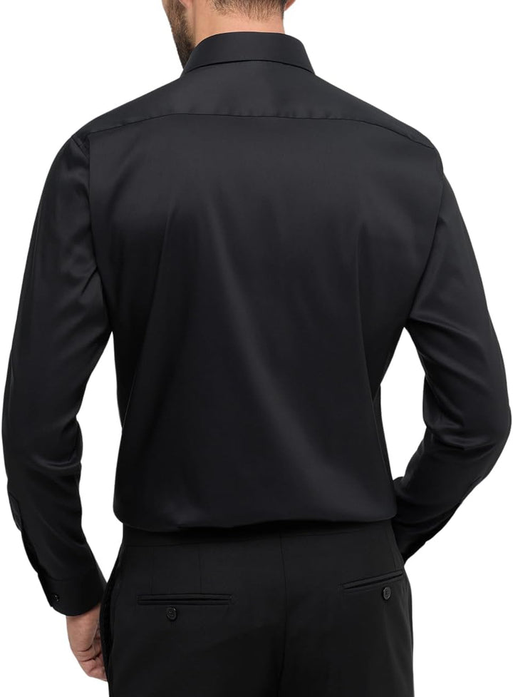 ETERNA Male Performance Shirt unifarben MODERN FIT 39 Schwarz, 39 Schwarz