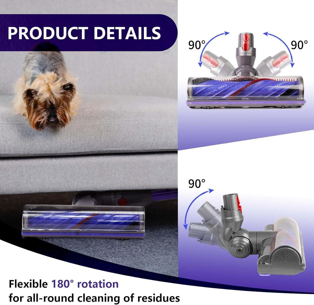 Ersatzbürstenkopf Upgrade Anti-Tangle für Dyson V12 Detect Slim Direktantrieb Elektrische Turbinenbü