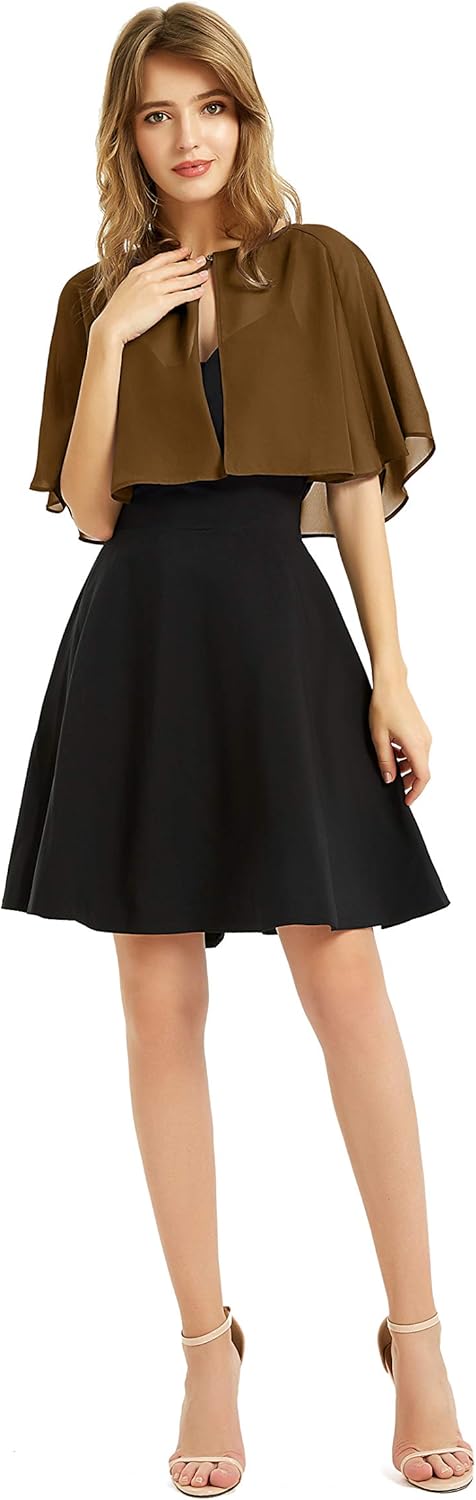 BUCUXE Weicher Chiffon-Schal für Damen, für Abendkleid, Hochzeit, Umhang, Bolero, Überwurf Einheitsg
