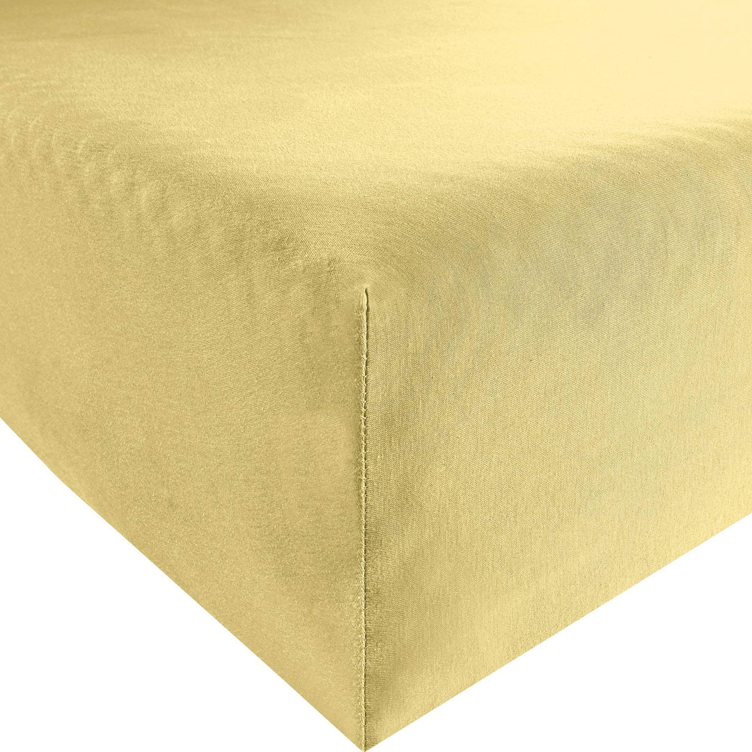 Erwin Müller Spannbettlaken, Spannbetttuch Memmingen Interlock-Jersey hellgelb Grösse 120x200-130x20