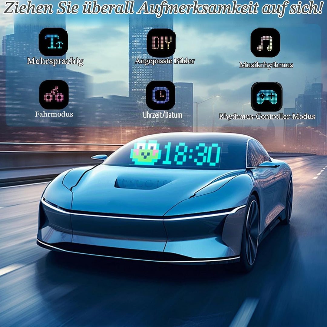 Devil Eyes Light for Cars, 92 * 374mm Programmierbar Laufschrift Led Anzeige mit App-Steuerung, c Au