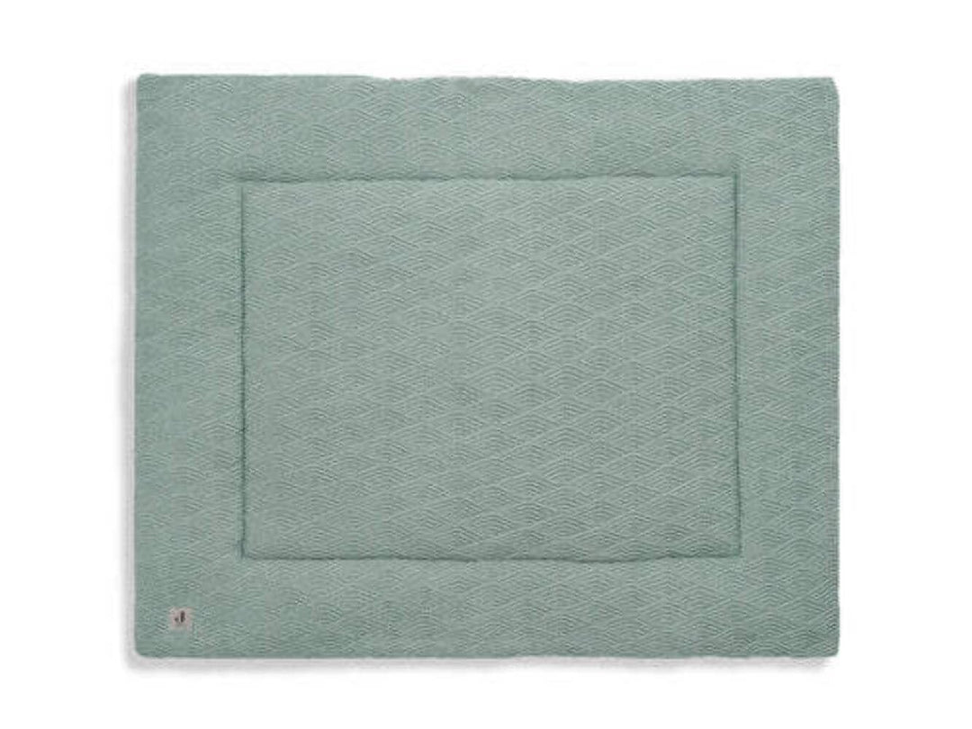 Jollein Krabbeldecke Laufgittereinlage 80x100 cm River knit ash green, 80x100 cm (1er Pack)