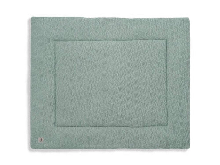 Jollein Krabbeldecke Laufgittereinlage 80x100 cm River knit ash green, 80x100 cm (1er Pack)