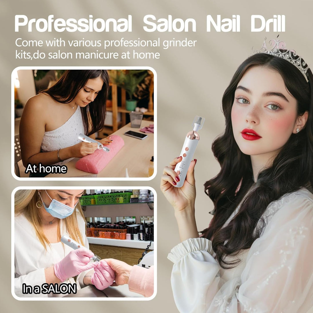 Elektrische Nagelbohrmaschine Nagelbohrer Elektrische Feile Nagelfeile Kit für Anfänger Acryl Gel Nä