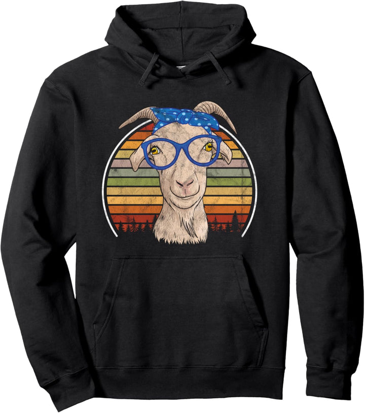 Vintage Ziege Landwirt Retro Bauer Pullover Hoodie