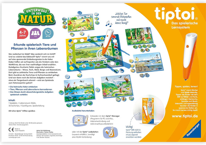 Ravensburger 00121 tiptoi® Unterwegs in der Natur, Yellow