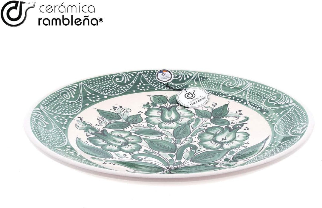 CERÁMICA RAMBLEÑA | Dekorativer Teller zum Aufhängen | Keramikteller | Wandteller | Wandteller Model