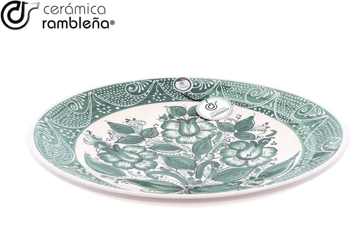 CERÁMICA RAMBLEÑA | Dekorativer Teller zum Aufhängen | Keramikteller | Wandteller | Wandteller Model