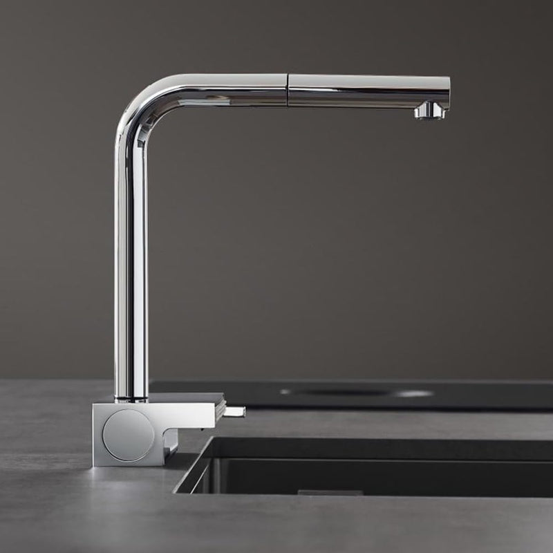 hansgrohe Küchenarmatur Aquno Select M81 (Wasserhahn Küche mit Schlauchbox und Abtropfsieb, 150° sch