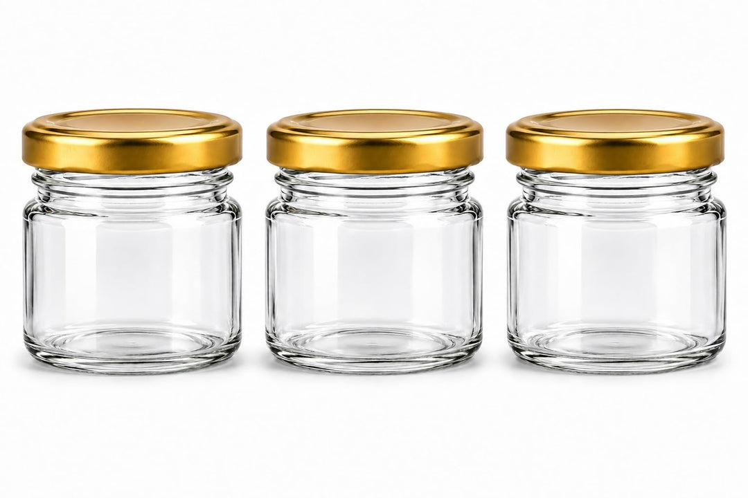 made in home - Mini Gläser 40 ml, Einmachglas, Gewürzgläser mit Schraubdeckel, Sturzglas, Probierglä