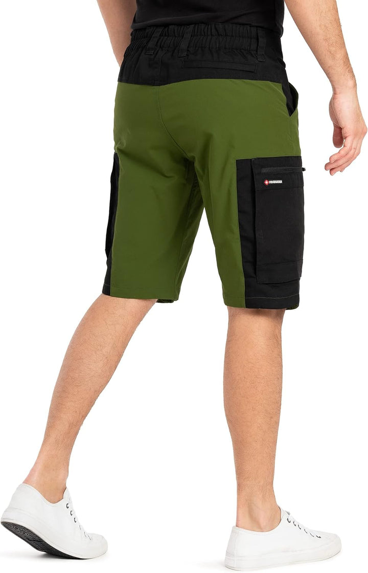 Höhenhorn Raimeux Herren Cargo Short Kurze Hose Arbeitshose Outdoor M Grün/Schwarz, M Grün/Schw