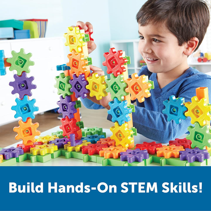 Learning Resources LER9162 Gears! Gears! Gears! Bauset für Anfänger,
