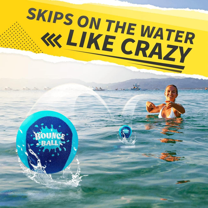 Wasser Sprungball, 2er-Pack Bounce Balls als Outdoor Games am Strand, See and Pool für Kinder 5-12 J