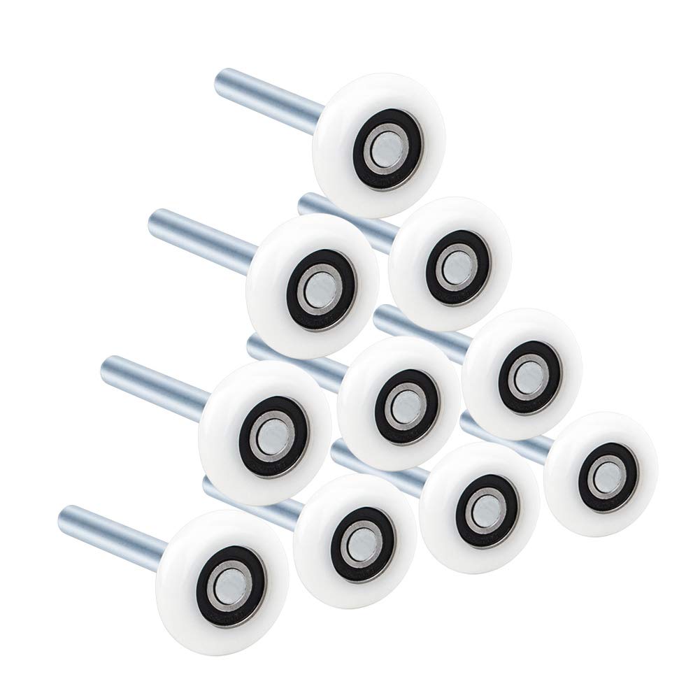 INCREWAY Türrollen, 10 Stück, 5,1 cm, 11 Kugel, Nylon, Garagenfenster-Rollen mit 10,2 cm Vorbau, Obe