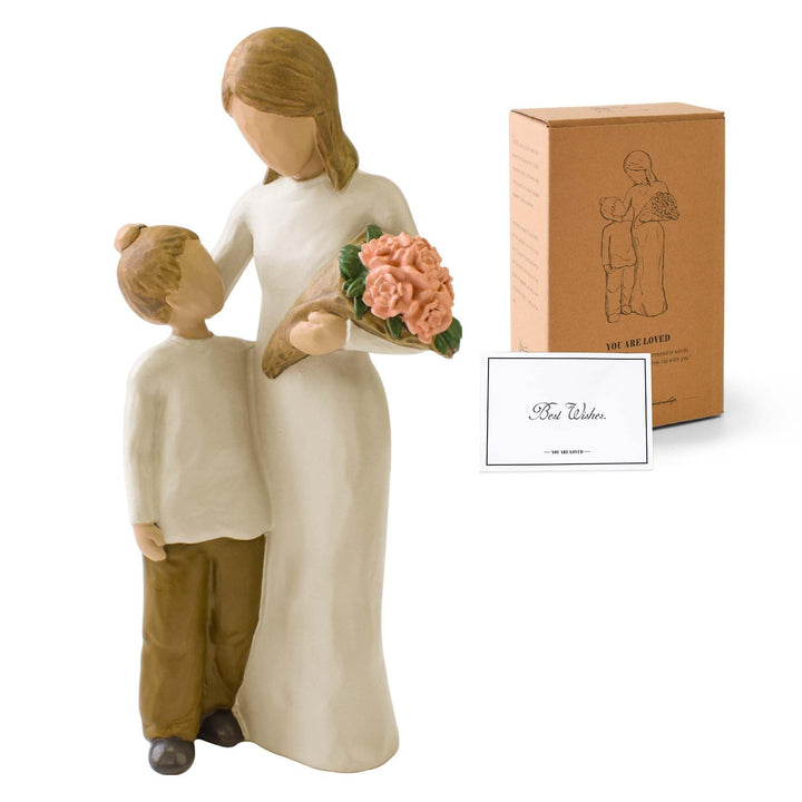 Mutter und Sohn Figuren, Geburtstagsgeschenke für Mütter vom Sohn, Dankeschön-Geschenke für Frauen,