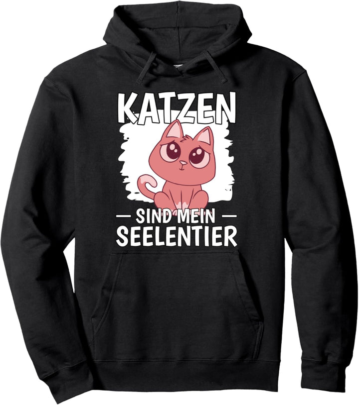 Katzen sind mein Seelentier Katzen Pullover Hoodie