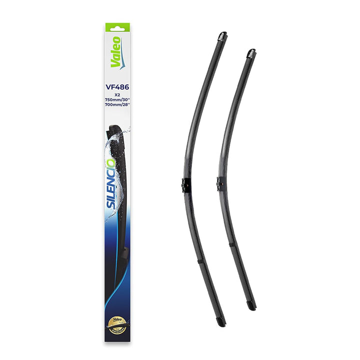Valeo Silencio VF486 Wischerblatt 574686 Vorderansicht: 750mm / 700mm Menge Set 2 Einheiten (für Fah