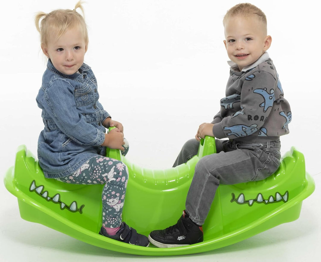 Wippe Rocker Krokodil Tier Schaukelwippe Kunststoff Kinder Spielzeug grün, Grün