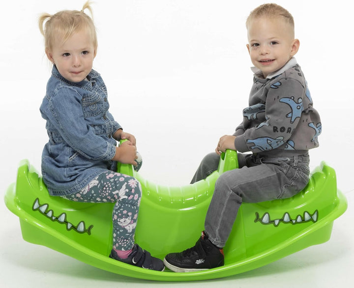 Wippe Rocker Krokodil Tier Schaukelwippe Kunststoff Kinder Spielzeug grün, Grün