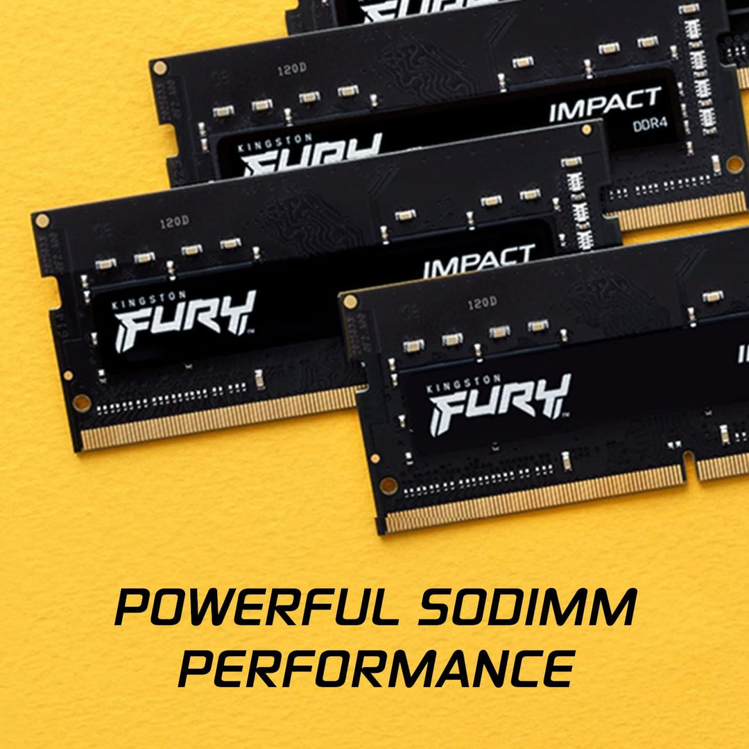 Kingston FURY Impact 32GB (2x16GB) 3200MHz DDR4 CL20 Laptop Speicher Kit mit 2 KF432S20IBK2/32 32GB