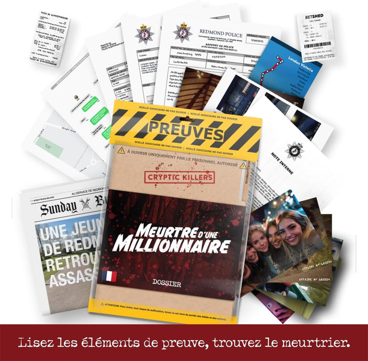 Jeu mystère sur des meurtres Non résolus - Enquête sur des affaires Non résolues Indices/preuves des