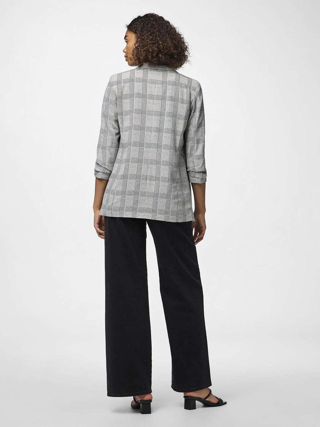 PIECES Female Blazer PCBOSELLA XS Black/Aop:check, XS Black/Aop:check