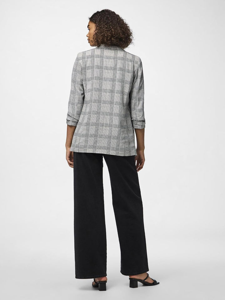PIECES Female Blazer PCBOSELLA XS Black/Aop:check, XS Black/Aop:check