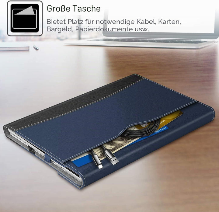 Fintie Hülle für Microsoft Surface Pro 7+ / 7/6 / 5/4 / 3 - Multi-Sichtwinkel Kunstleder Tasche Schu
