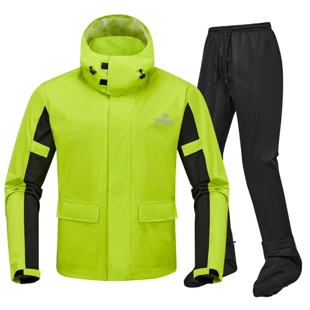 IRON JIA’S Regenanzug Herren Motorrad Regenjacke Wasserdichter Winddicht Atmungsaktiver Reflektieren